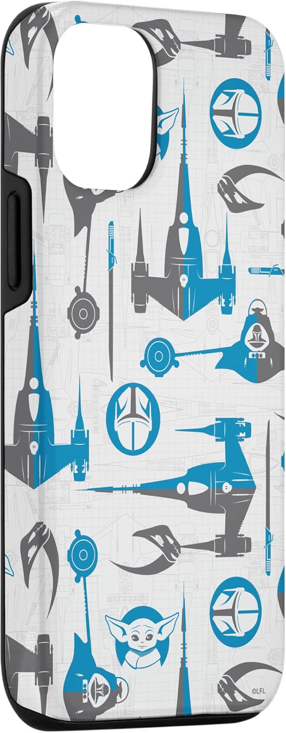 iPhone 12/12 Pro Star Wars The Mandalorian & Grogu Signets and Starships Case