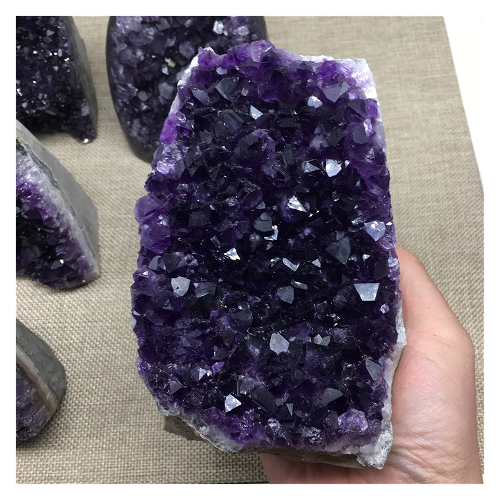 Amethyst Rohstein Natürlicher Uruguay Traum Amethyst Quarz Kristall Cluster Probe Heilung 1 stück (Color : 500-600g)