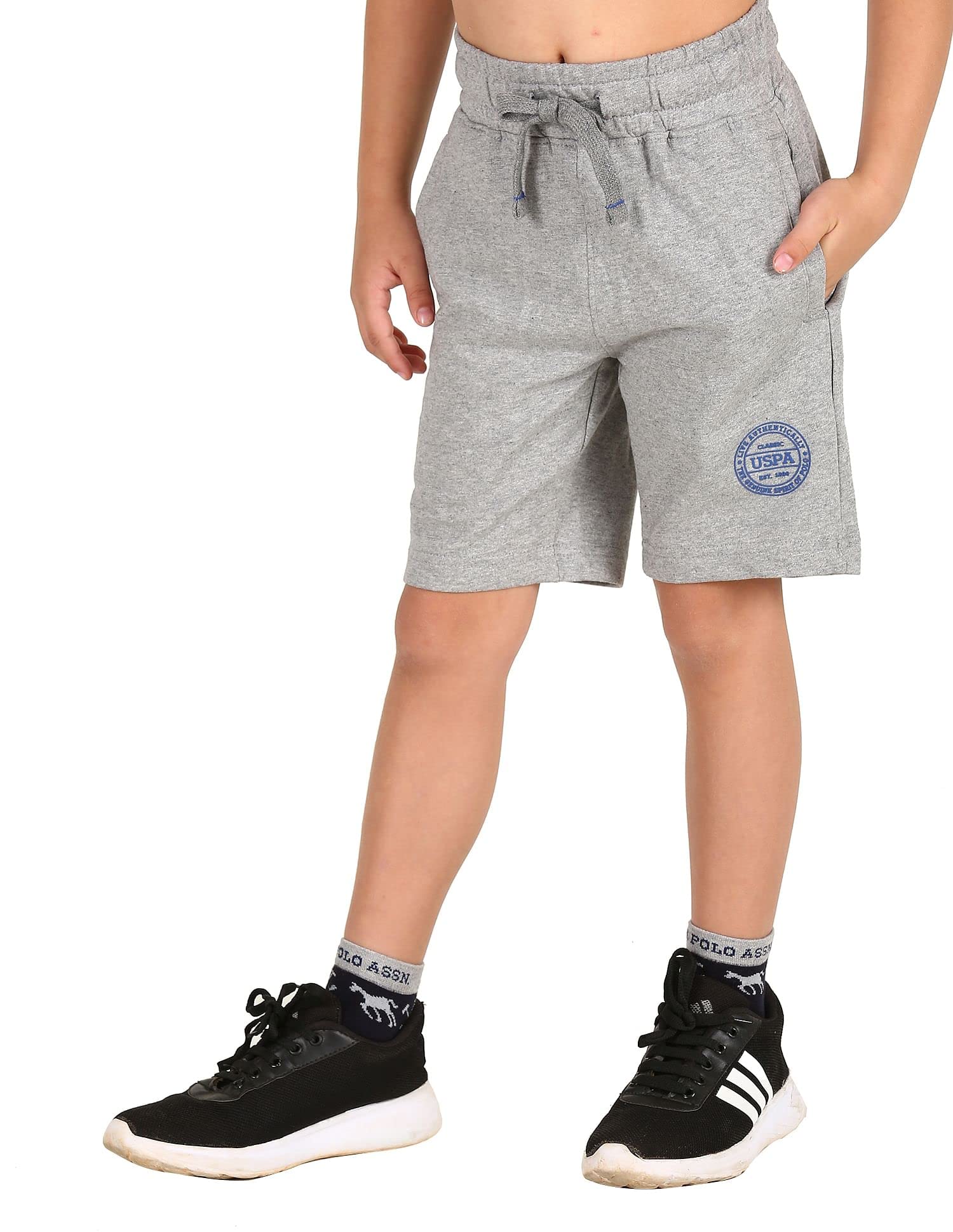 U.S. POLO ASSN.Boy's Cotton Heathered IKSA Shorts (Pack of 1)