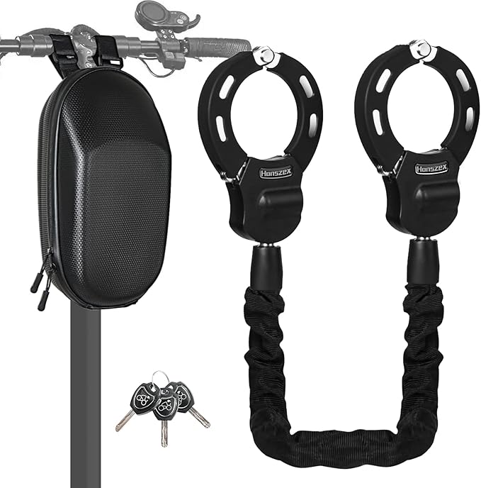 Honszex Scooter Lock, Electric Scooter Locks Anti Theft & Waterproof Scooter Bag