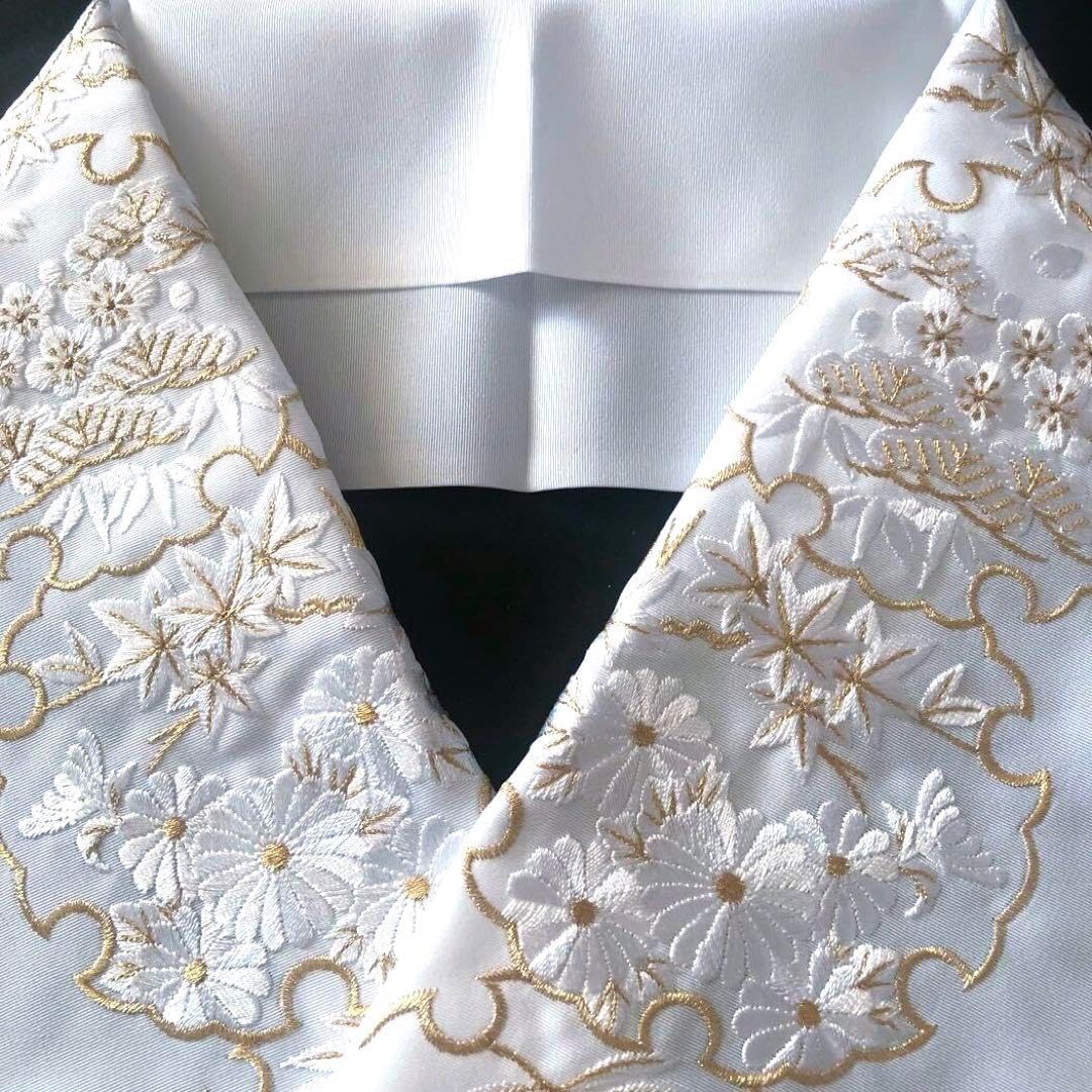 極 紅型 名古屋帯 正絹 白 紺 梅 紅葉 唐草 洒落帯 カジュアル