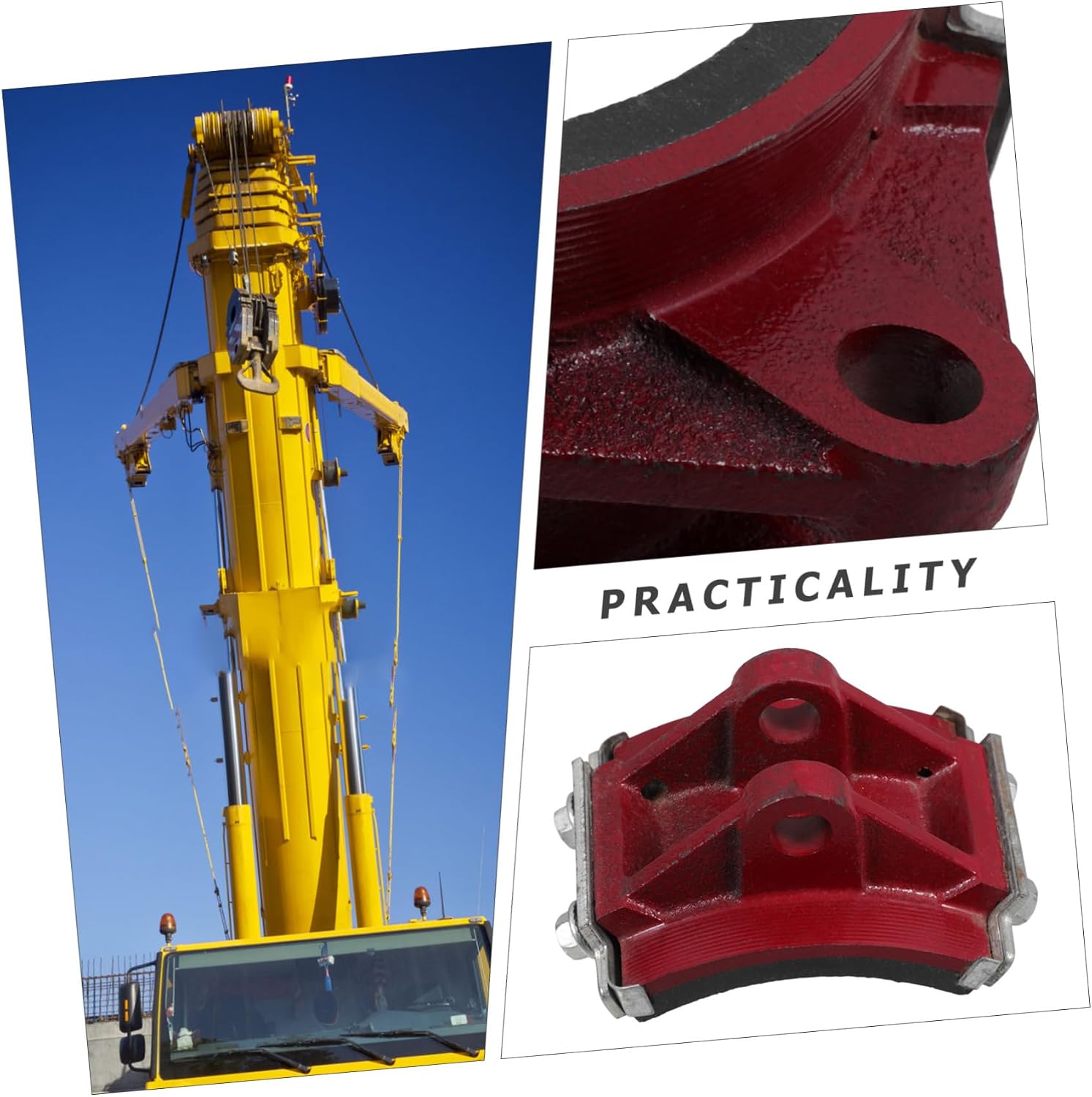 SOLUSTRE Brake Shoe Replacement for Hydraulic Brake Systems Series Material Easy to Install Compatible Tower Crane Models