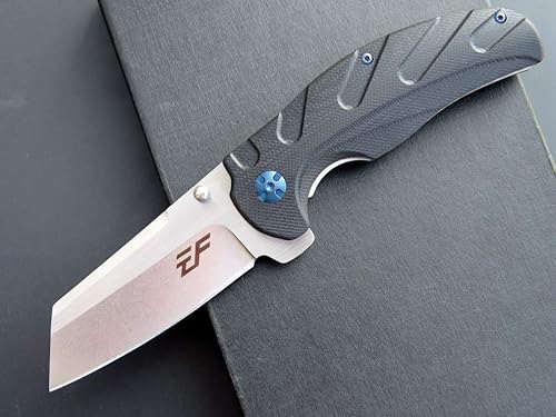 Miniatura 3 de Eafengrow EF932 Cuchillo de bolsillo G10 Mango D2 Cuchillo de hoja de acero con rodamiento de bolas, cuchillo abierto seguro para camping,