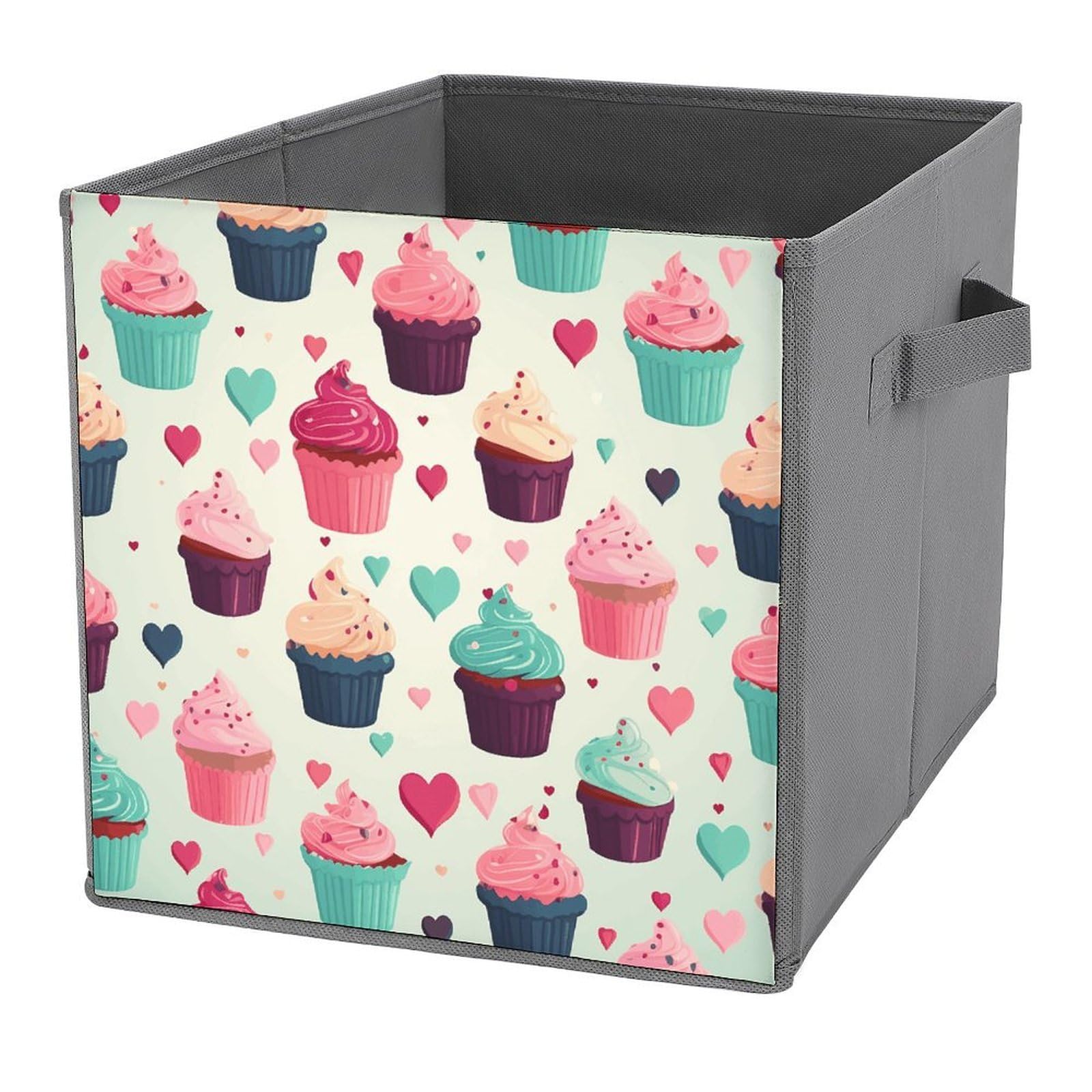 Cubes de rangement pliables pour vêtements et armoire motifs cupcakes
