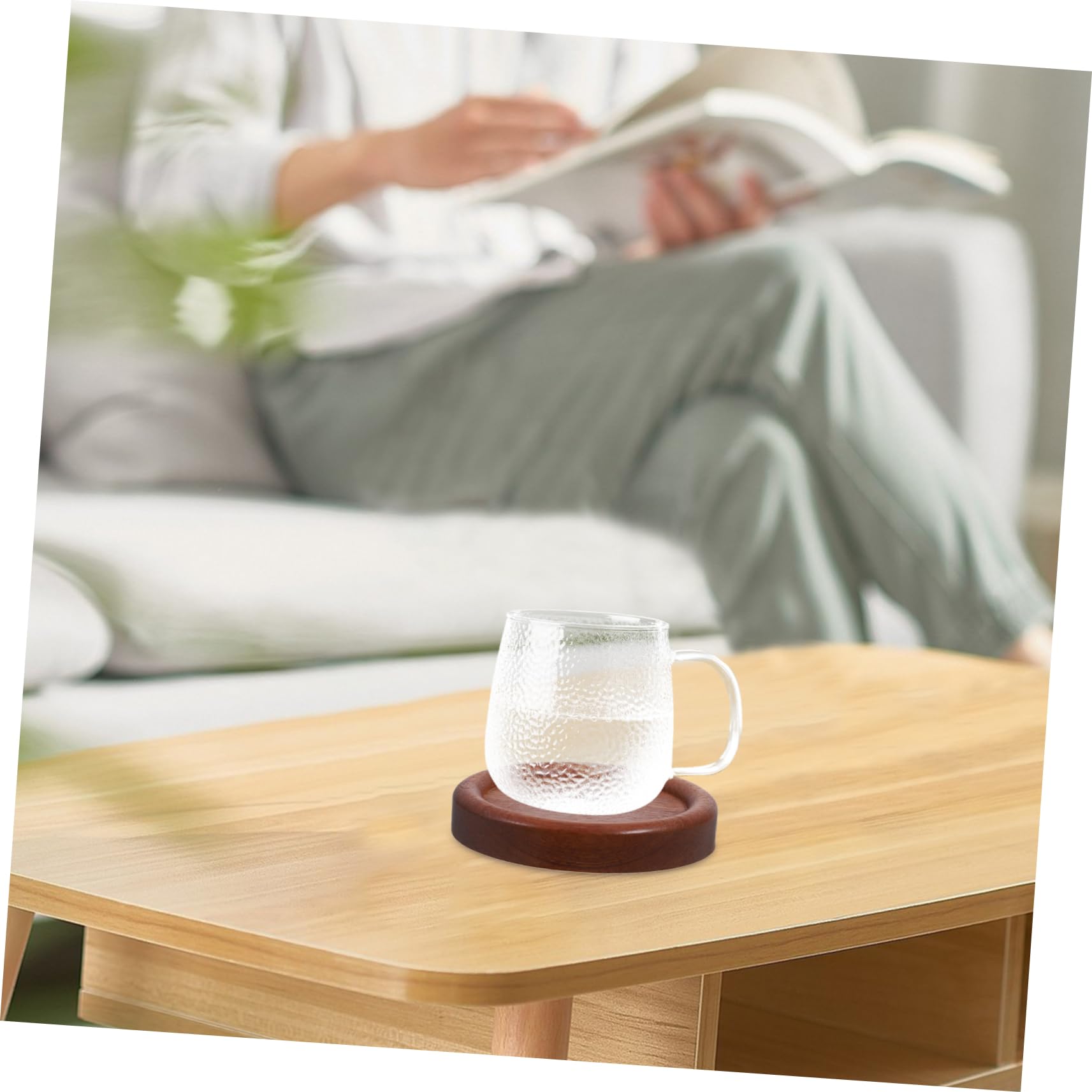 20 Pcs Dessous De Verre Rétro en Bois Massif sous-Verres en Bois pour La Maison Dessous De Verre Tapis De Tasse en De Tasse Anti-Brûlure De Tasse À La Maison