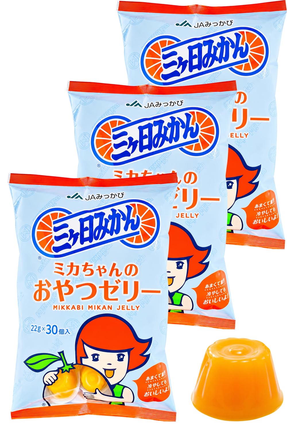 Amazon.co.jp: JAみっかび ミカちゃんのおやつゼリー 3袋セット (22g