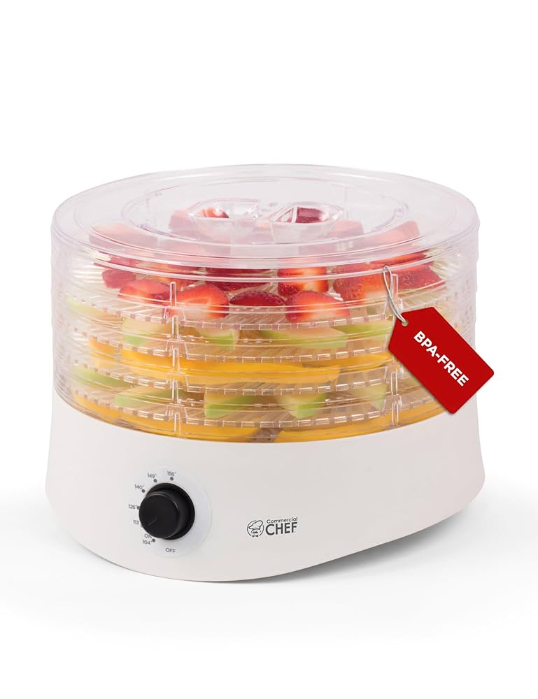 Amazon.com: Commercial Chef Food Dehydrator, Five 9.25” BPA