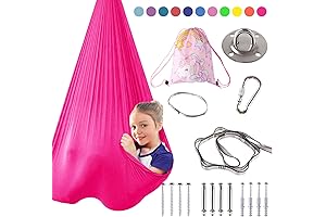 Indoor Therapy Sensory Swing for Kids with Aerial Fabric and Sensory Integration