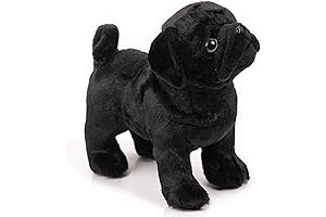 BONI Black Pug Stuffed Animal