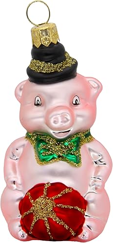 Miniatura 34 de Adornos de cristal soplado CDL de 3" en forma de perro para árbol de Navidad (3", Cocker Spaniel G03)