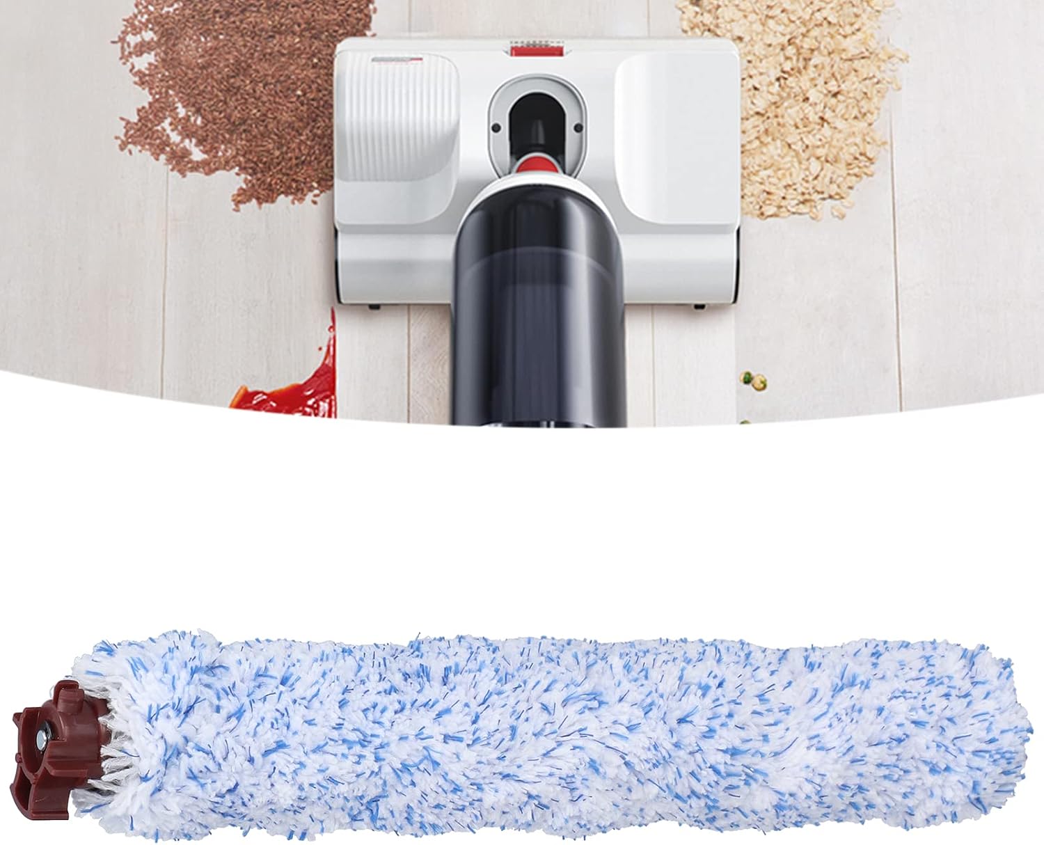 Milltrip Wood Floor Brush Roll, Floor Brush Roll Vacuum Cleaner Brushroll ABS Fiber Accessories for Bissell 1926 CrossWave