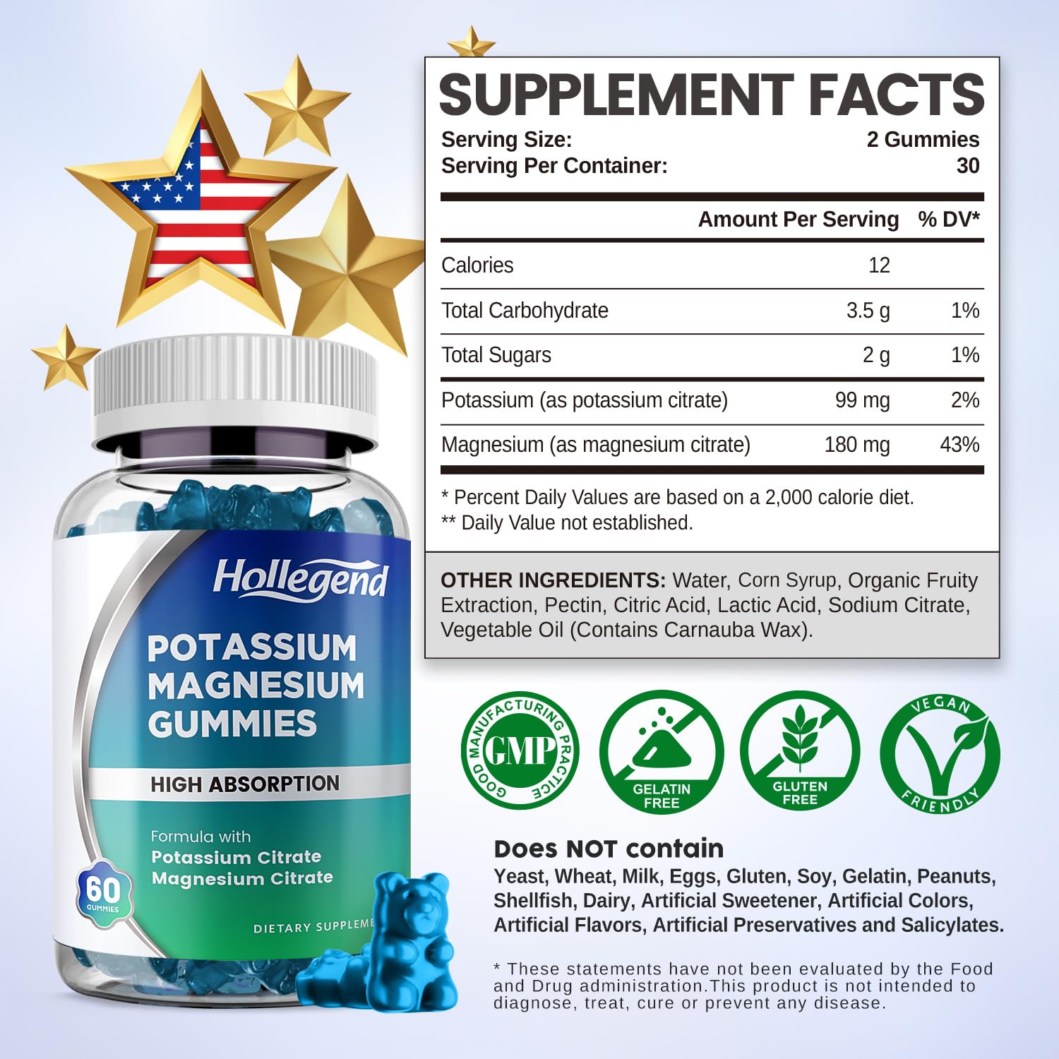 Potassium Magnesium Gummies, 60 Count — Amazon image 2