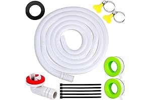 Portable Washer Hose with 3/5' Connector, Plastic Tubing for AC Condensate