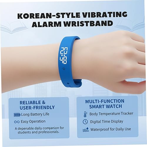 Miniatura 5 de Pulsera de alarma vibratoria con seguimiento de fitness, alarma de vibración silenciosa y diseño impermeable para durmientes pesados, estudiantes,