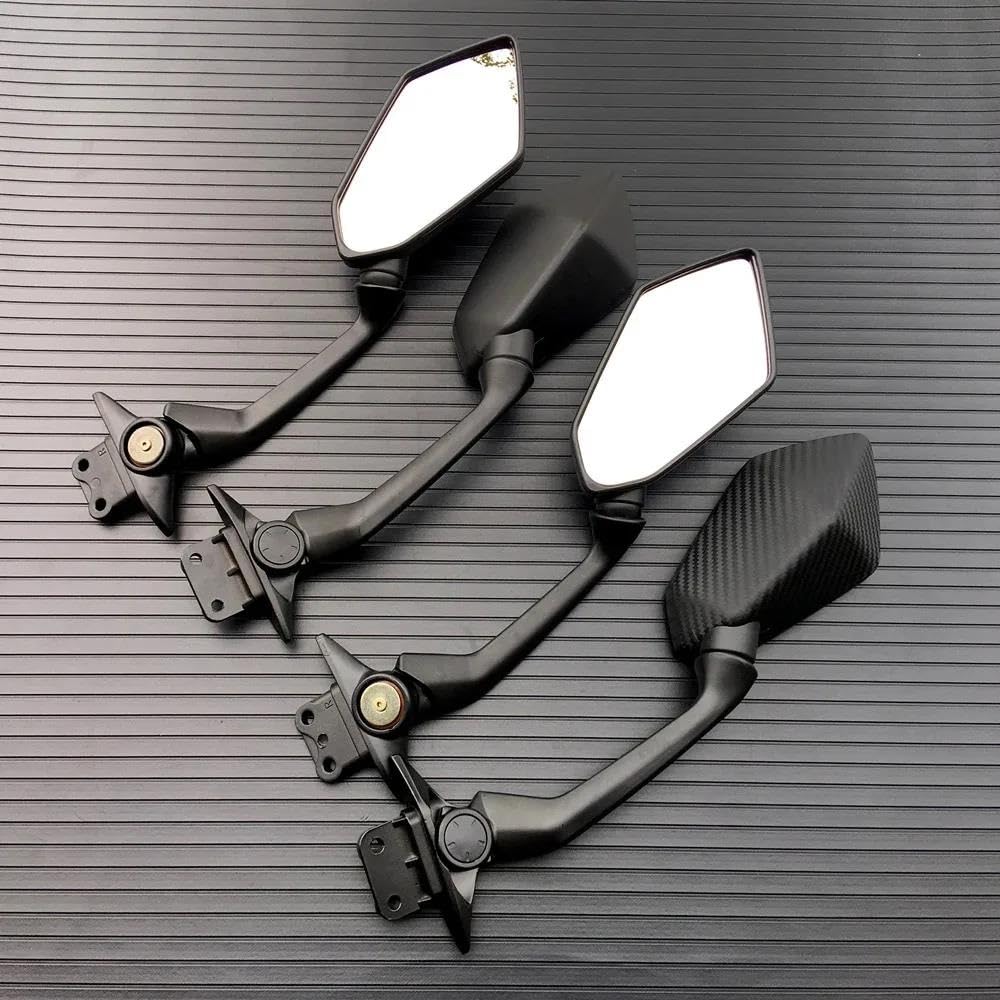 Espejos De Moto Espejo Lateral para Y&amaha para TMAX 530 Espejo Retrovisor para T-MAX 530 2012 2013 2014 2015 2016 2017 2018 2019(Fibra de Carbon)