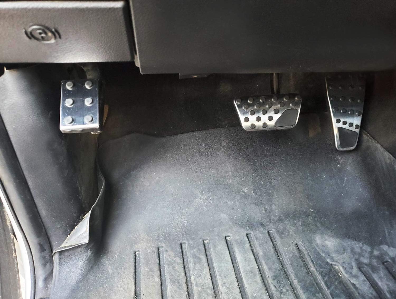 iJDMTOY 3pc Set Track Racing Style Direct Fit Silver Aluminum Foot Pedal Cover Kit, Compatible with Dodge 2009-2018 Gen4 RAM 1500 2500 3500 - Image 5