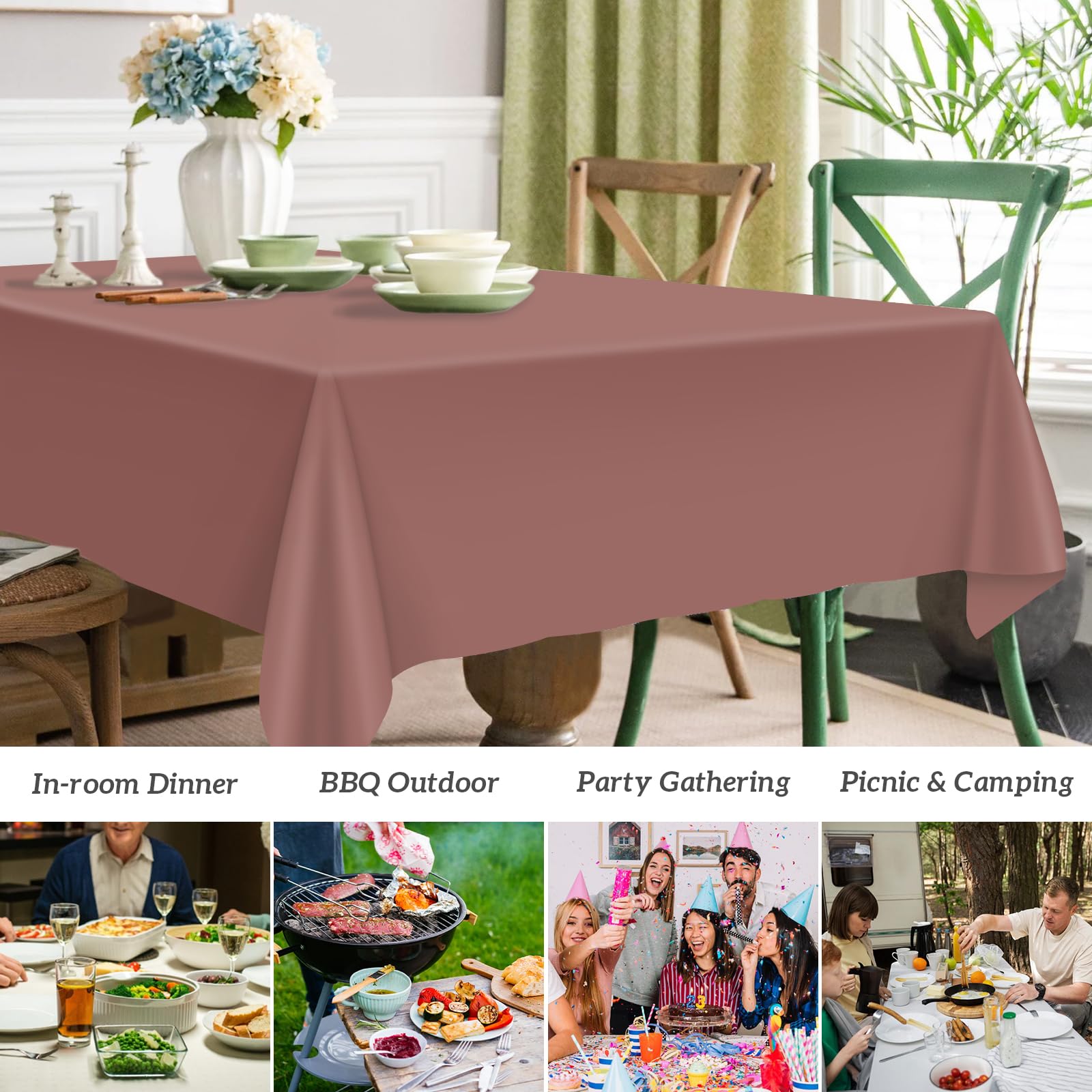 Mantel De Mesa Plastificado Impermeable Cuadros Multicolor - De Carpet