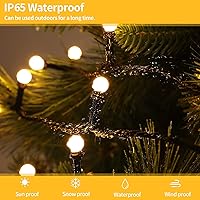 Vista 3 de Tiras de luces LED para Navidad al aire libre, 300 LED, 32 m, 8 modos, impermeables, enchufables, de conectar, luces de globo para decoraciones