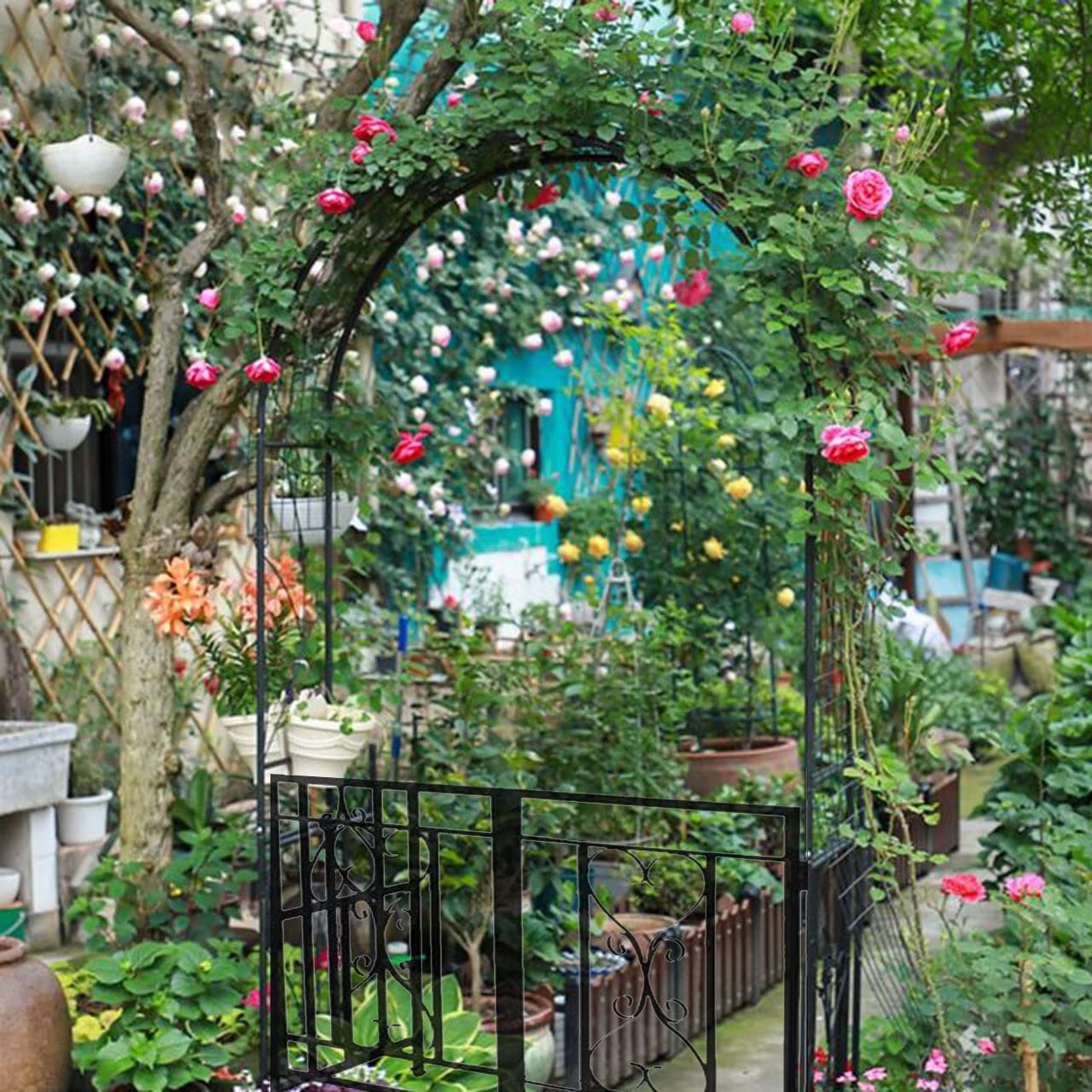 Verzinkt Massiv Rosenbogen Torbogen Garten Rankgitt Produktbild-Vorschau 9