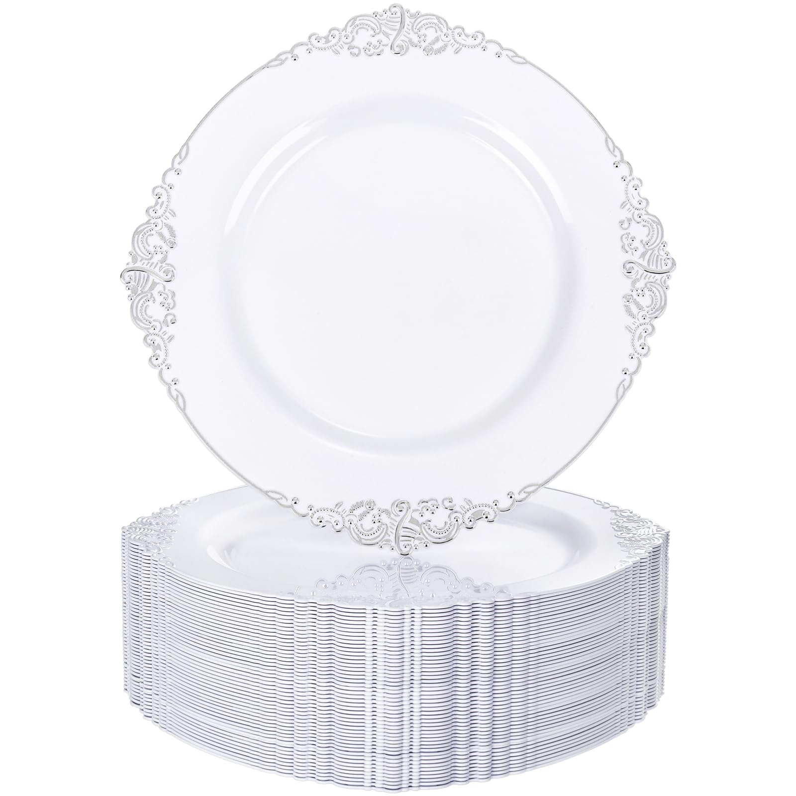 Gold Party Plates - 100 Pack, 10.25" -14