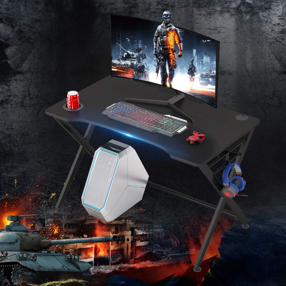 Buy Tribesigns Gaming Desk Gaming Computer Desk with Cup Holder