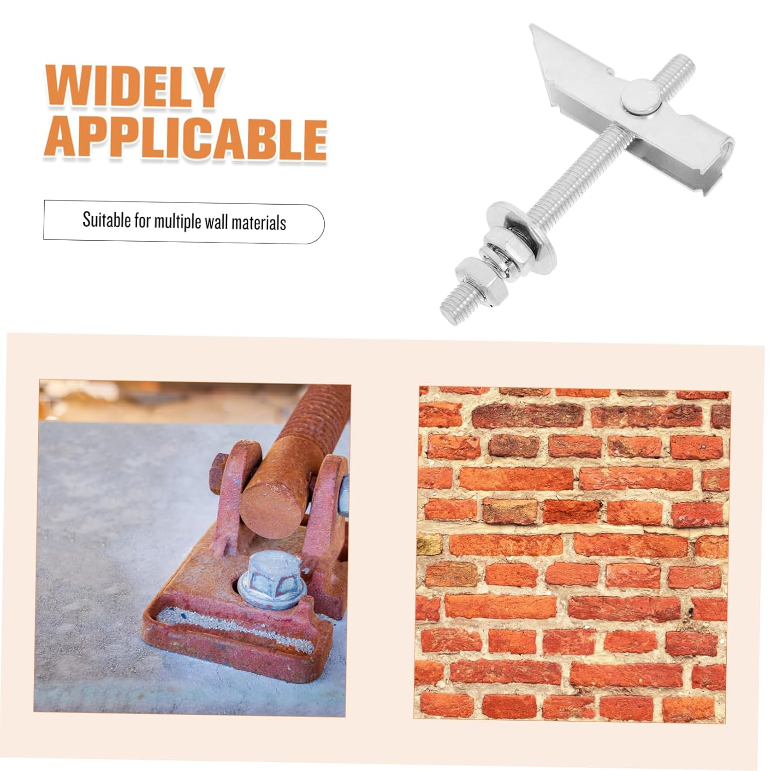 12pcs Heavy Duty Toggle Anchors with Washers for Hollow Walls Clamping Drywall Fastening for Shelves Frames and Hanging Items