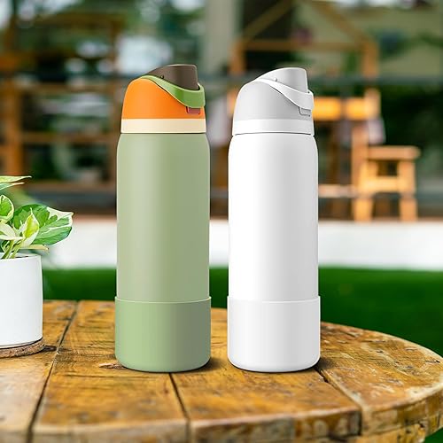 Vista 133 de 2PCS Silicone Water Bottle Boot for Owala 24oz 32oz 40oz, Anti-Slip Protective Sleeve Bottom Bumper Protector for FreeSip, Twist, and Flip Stainless