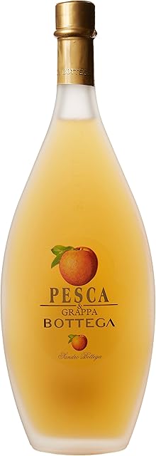 Bottega - Pesca Peach Liqueur - 50cl - 28% ABV - Bottega Liqueur - Fresh, Fragrant & Pleasantly Fruity - Fruit Liqueur - Ideal for Cocktails