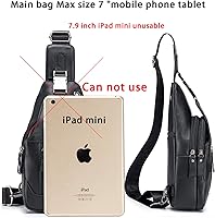 Vista 11 de LUKZIJAES Bolso bandolera de cuero genuino para hombre marrón (#1-Brown)