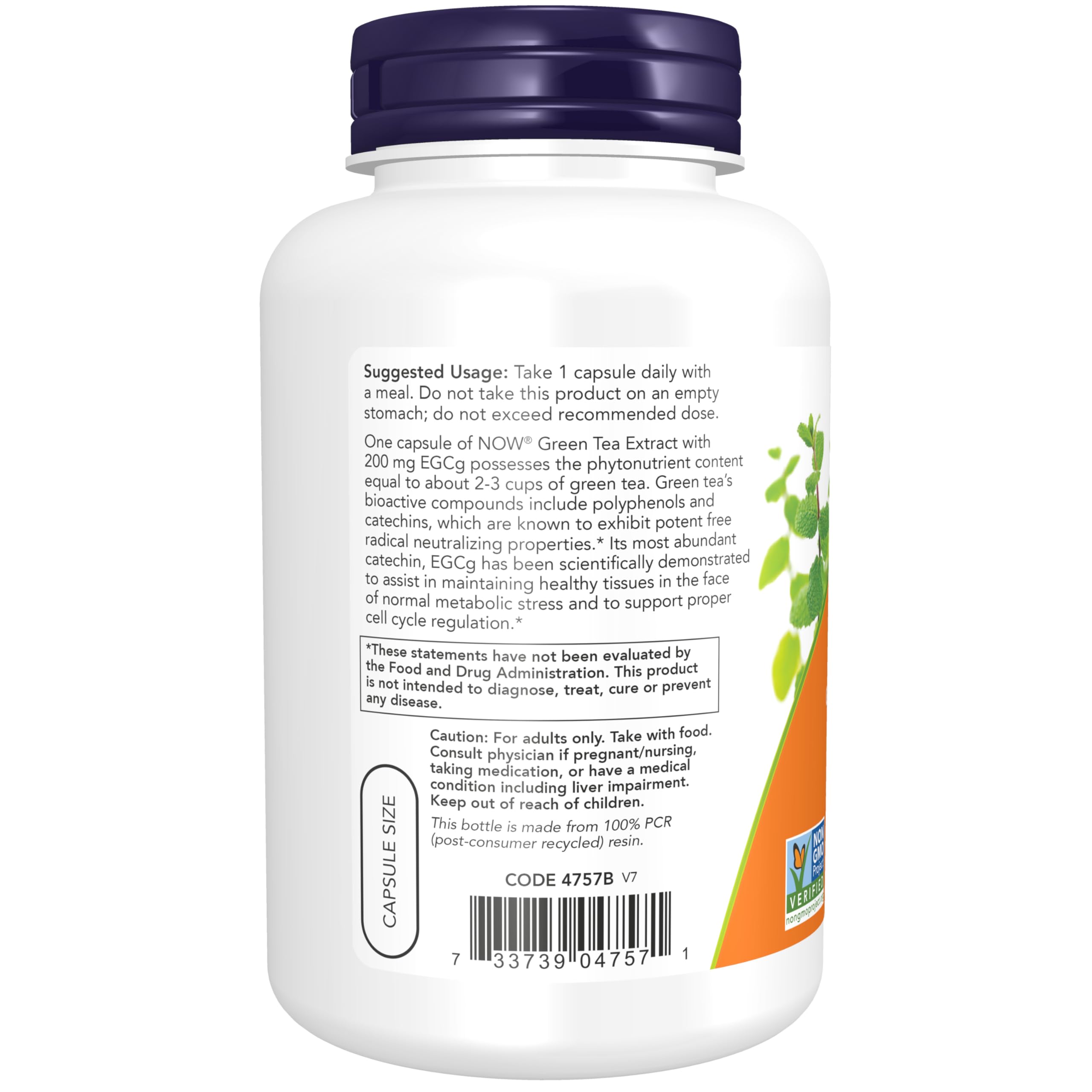 NOW Supplements, EGCg Green Tea Extract 400 mg, 180 Veg Caps — Amazon image 3