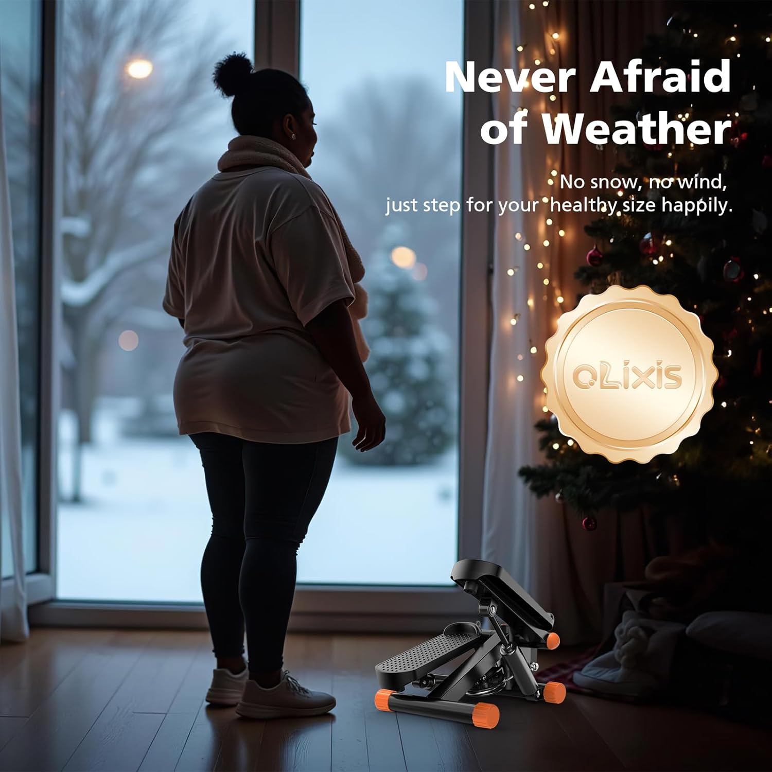 OLIXIS Steppers for Exercise at Home Workout Equipment, Mini Stepper Exercise Machine for Senior Citizens, Twist Stepper with Resistance Bands, Cardio Weight Loss Equipment Home Fitness