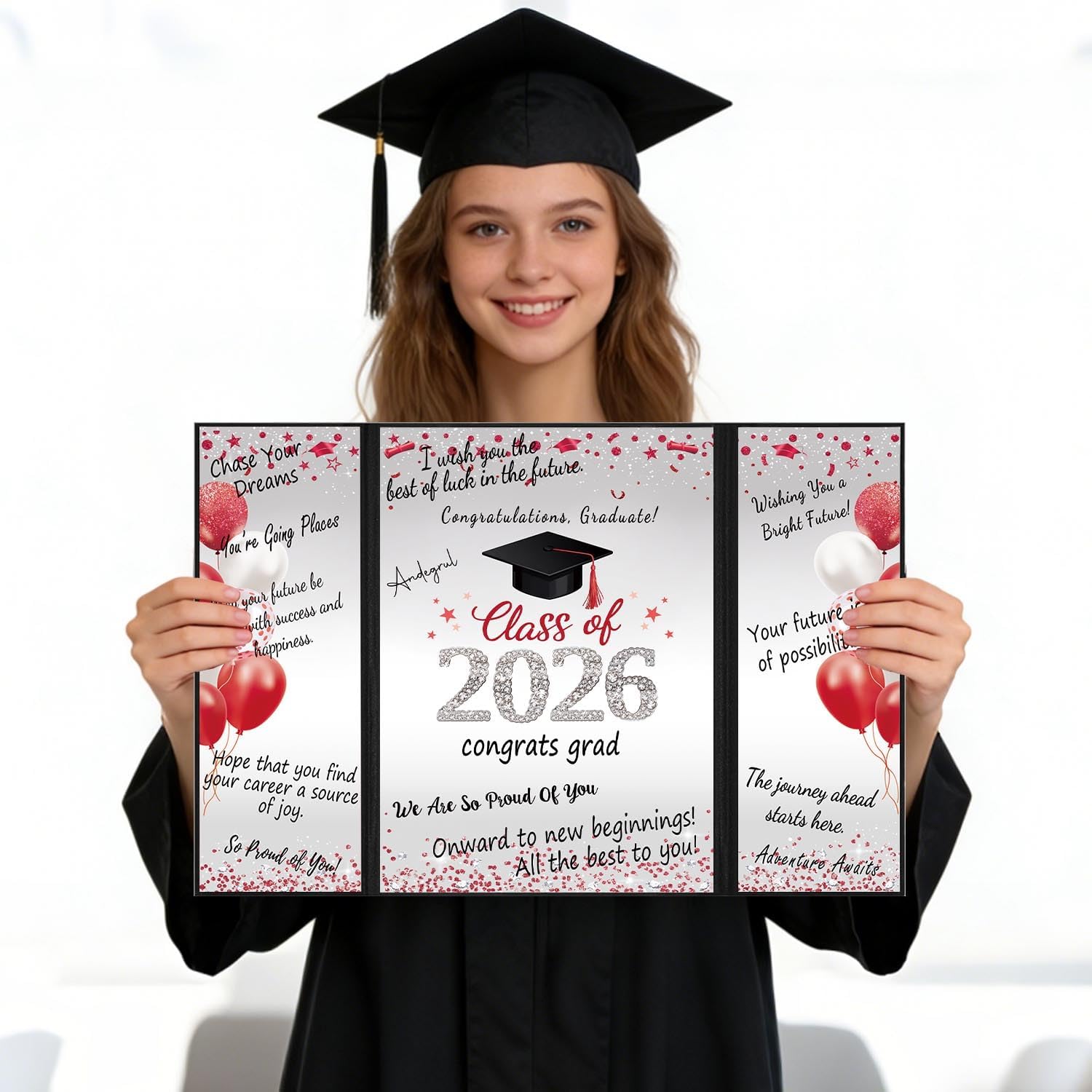 Graduation Guest Book 2026, Red Graduation Decorations, Graduation Guest Board Alternative, Congrats Grad Signature Book, Unique Graduation Gift for Her Him - Image 3