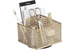 Blu Monaco Gold Desk Organizer