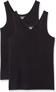 Amazon Essentials Women's Slim-Fit Cotton Modal Rib Tank Tops, Pack of 2 - Soft, Stretchy, Versatile Layering Essential