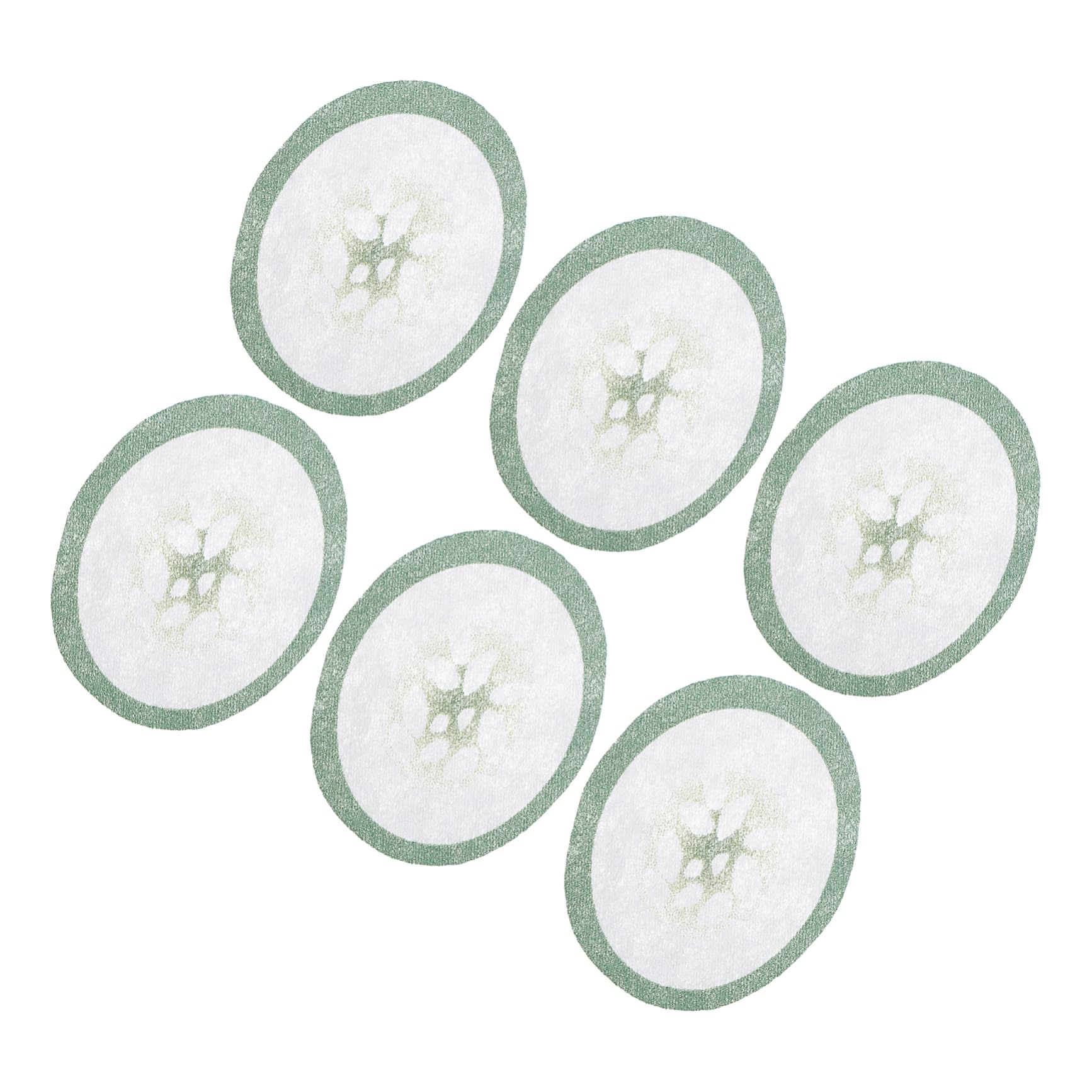 FOMIYES 100pcs Cucumber Eye Mask Paper Nonwoven Skin Care Eye Mask Bulk Disposable