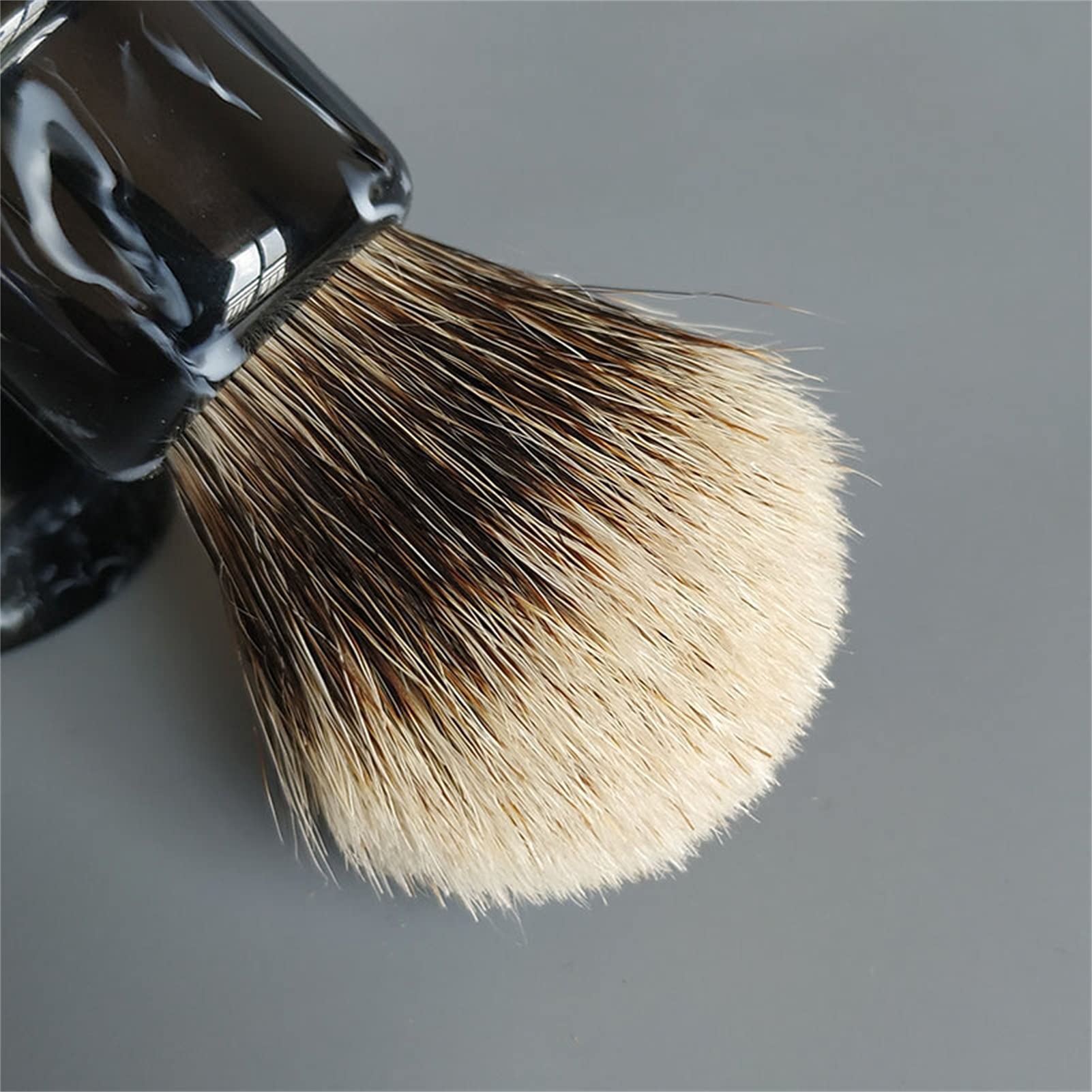 AnSafe Pennello da Barba Alta qualità Pelo di Tasso Puro Regalo per l'Uomo Barba Sapone Pennello in Schiuma Fatto a Mano Pennello da Barba Bagnato (Colore : Nero)