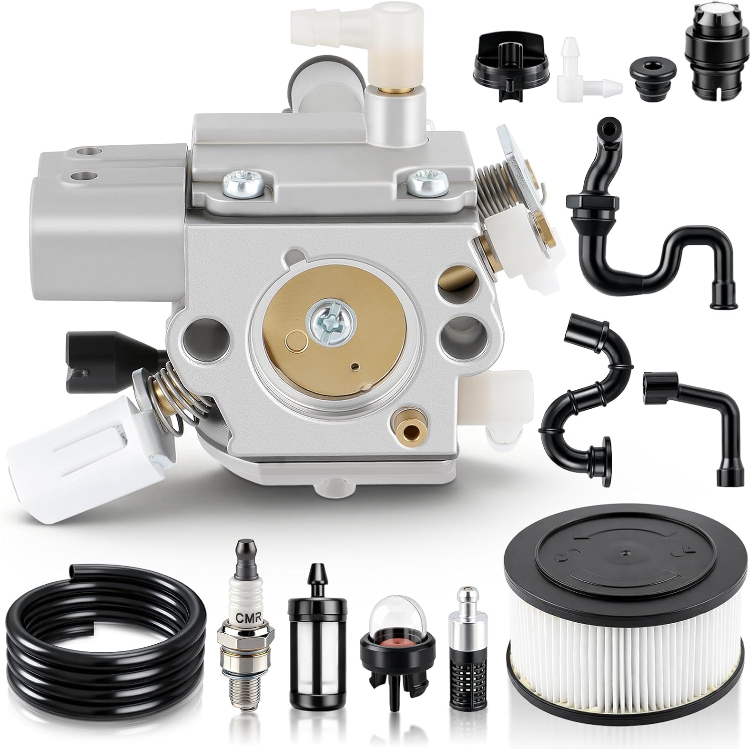 MS251 Carburetor for Stihl Chainsaw MS251 MS231 MS251C-BE MS 231 C-BE Z WoodBoss Chainsaw Parts Replace# 1143 120 0641 1143/39 C1Q-S296, with 1141 120 1600 Air Filter