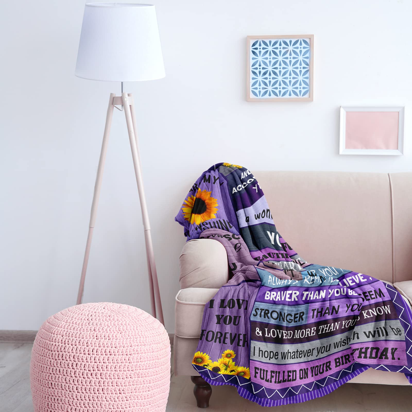 Henazin 18. Geburtstag Decke | Geschenk Für Mädchen 18 Jahre | Flanell-Decke 127x152 Cm Mit Lieber Botschaft