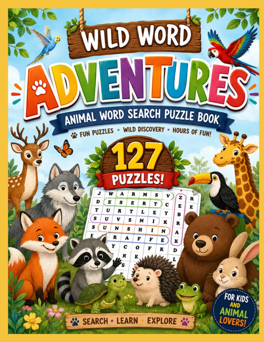 Wild Word Adventures: Animal Word Search Puzzle Book