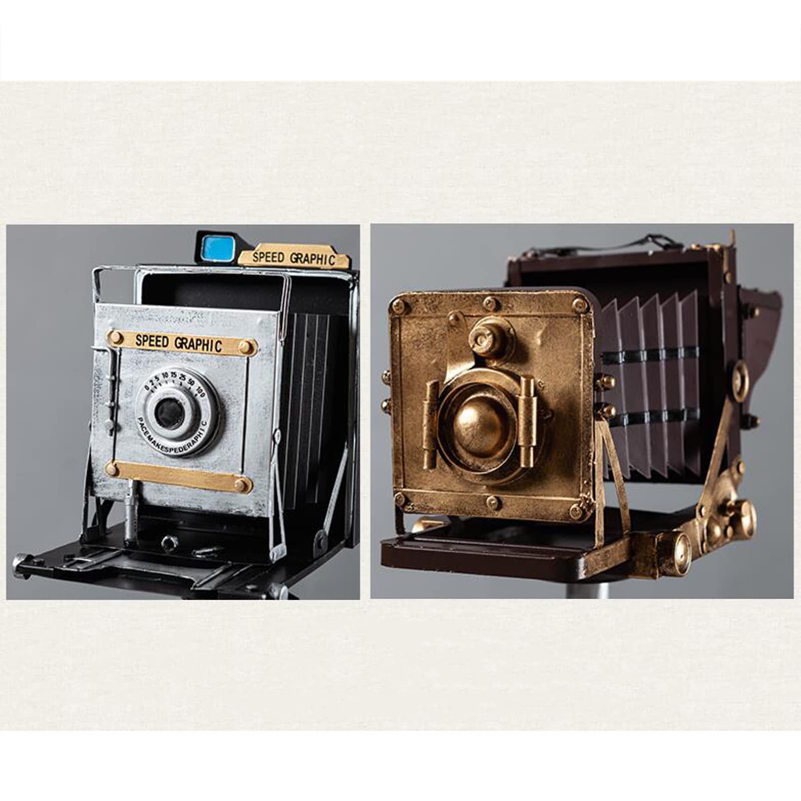 Antique Vintage Look Film Camera Przenośny Statyw Kolekcjonerska Studio Prezent Przedmiot fotografia rekwizyty ozdoba,B