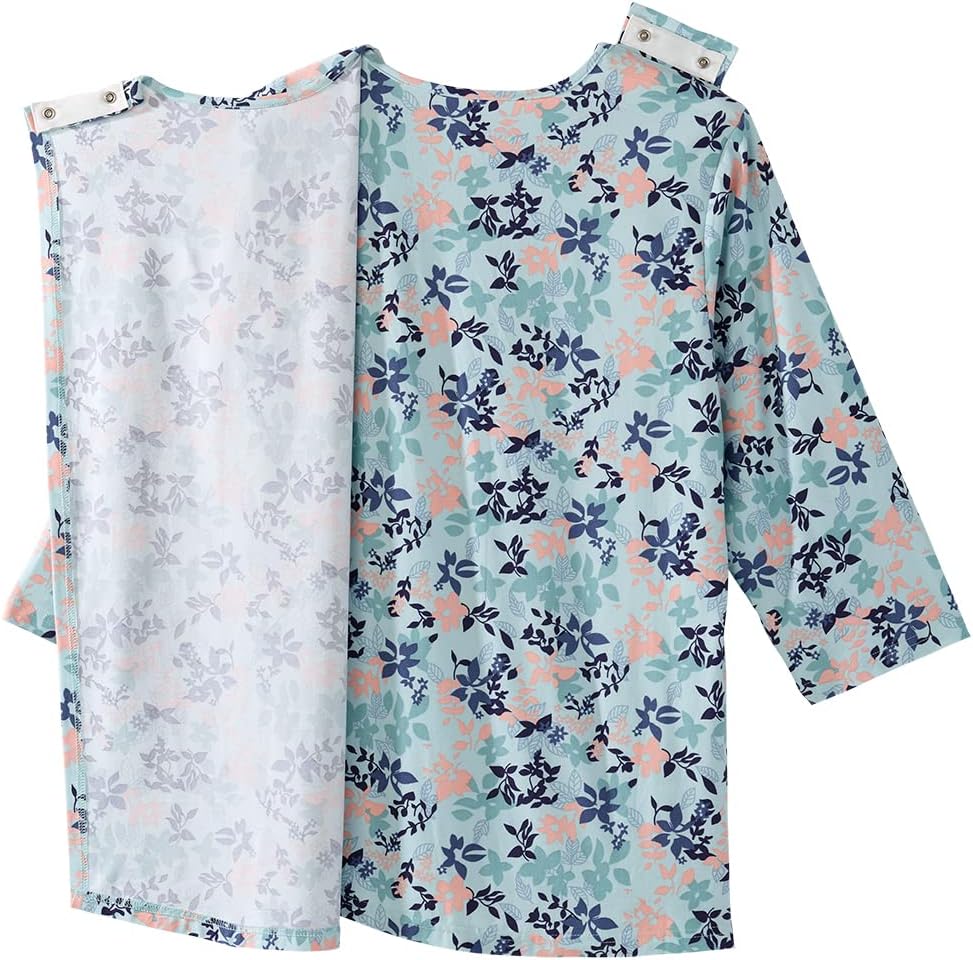 Women’s Open-Back Adaptive Faux Button Top - Image 2