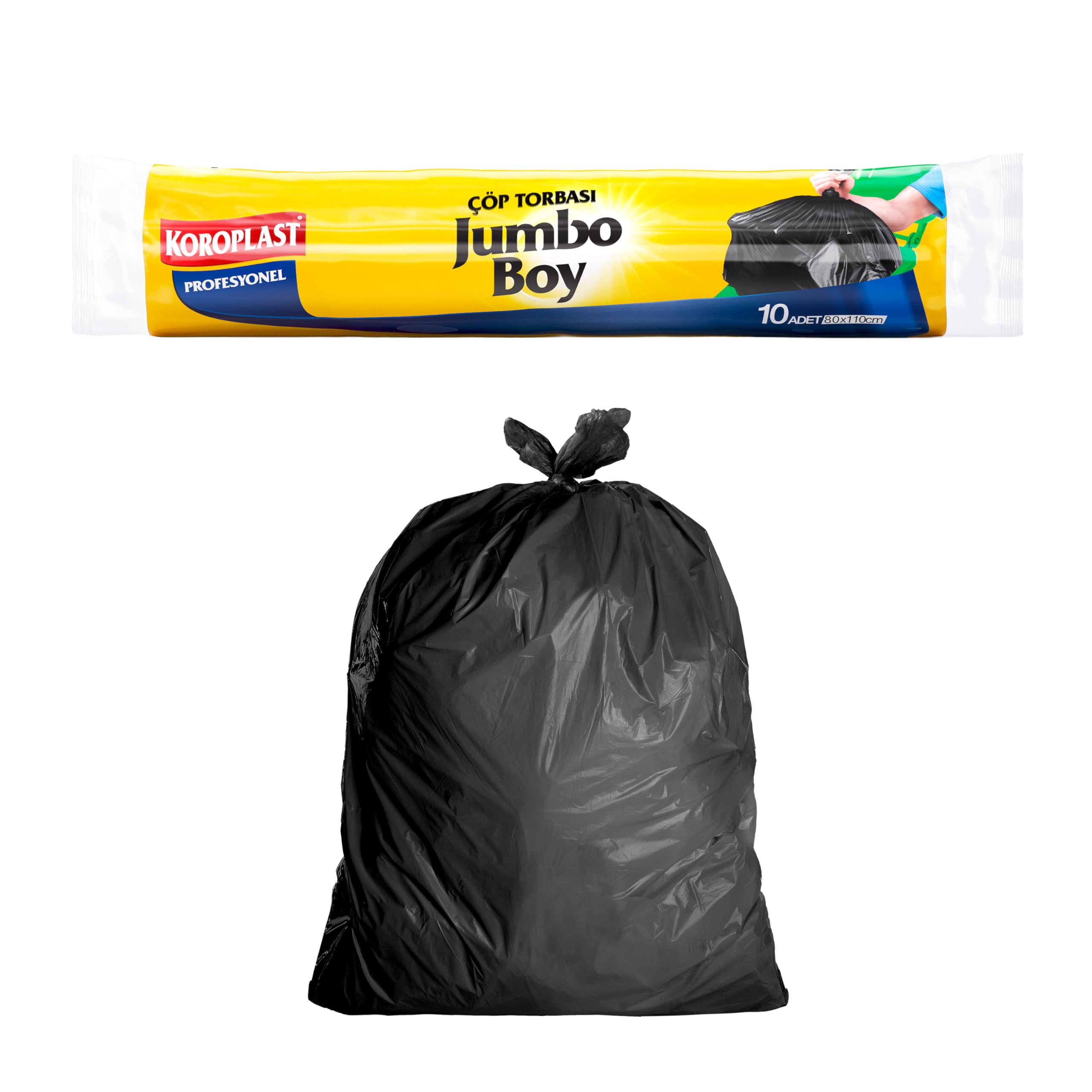 Koroplast Ekonomik Endüstriyel Çöp Torbası Jumbo Siyah 10'lu 80