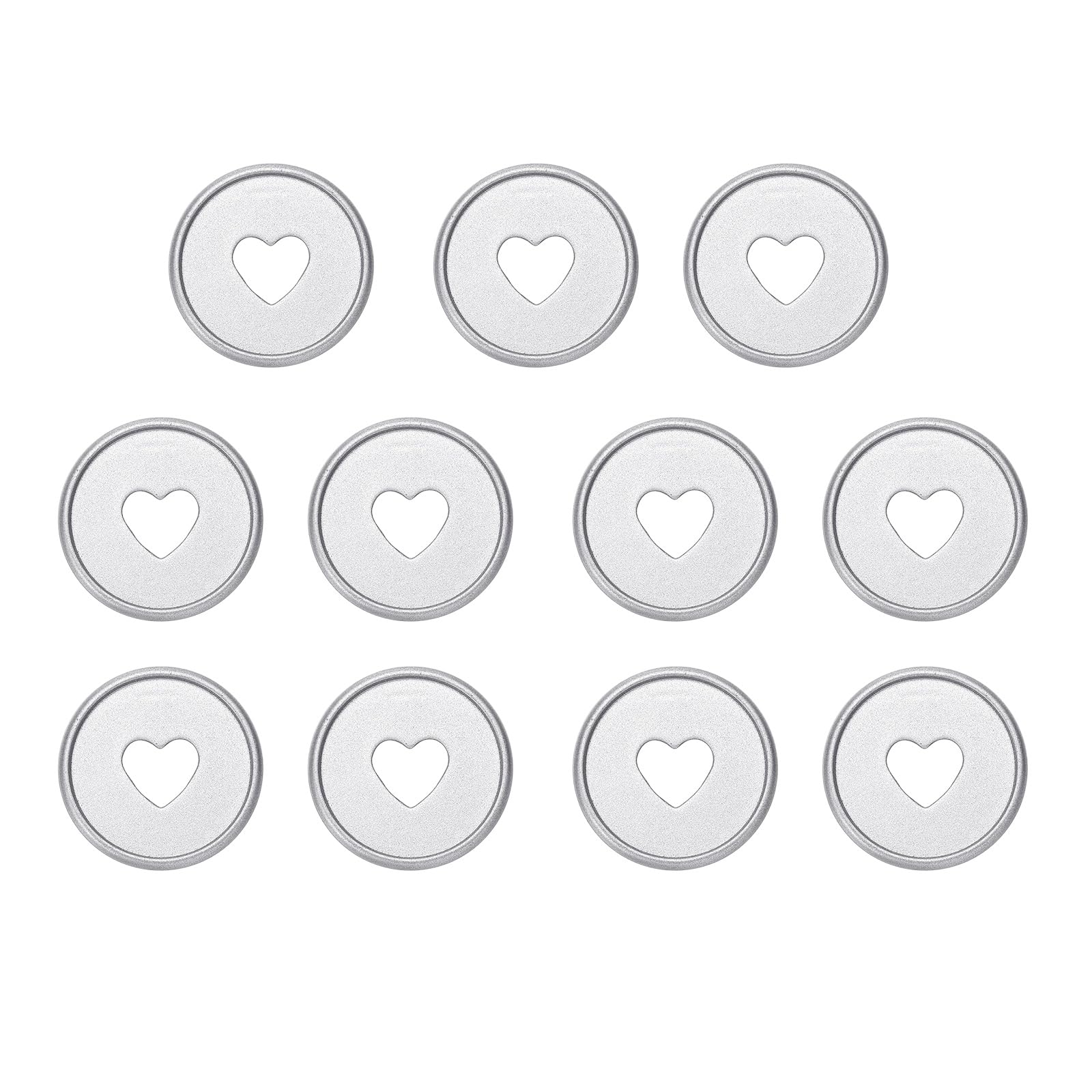 Photo 1 of uxcell Plastic Book Binding Discs, 11Pcs 35mm Heart Discbound Expansion Discs Binder Ring for DIY Notebooks Planner Accessories, Silver