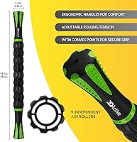 Vista 5 de 3DActive 3DActive - Rodillo de masaje para recuperación muscular, tejido profundo y masaje de puntos gatillo. Verde