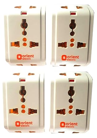 Orient Electric 3 Pin Multi plug Travel Adapter Pack of 4