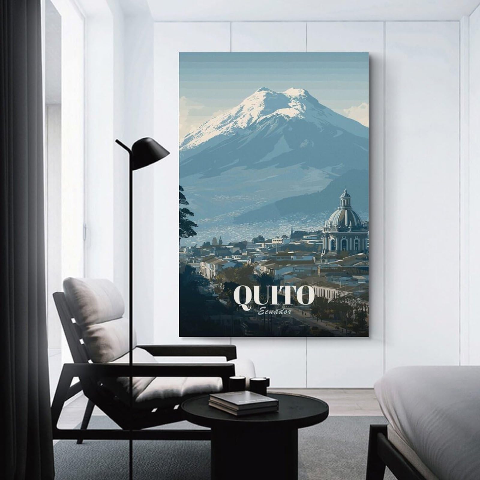 Junmoney Quito, Ecuador Travel (2) Canvas Wall Decor 24x36inch(60x90cm), for Calm Bedrooms, Home Corners Or Flats, An Easy Wall Refresh for Bedrooms