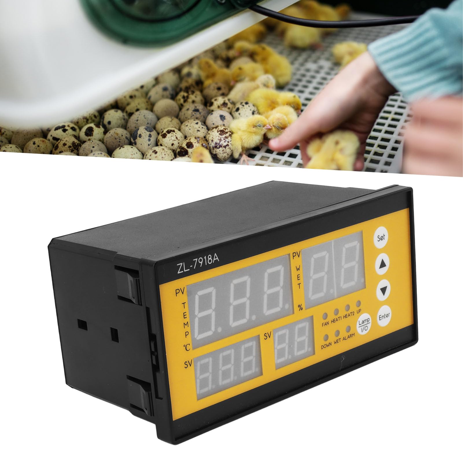 Controlador De Temperatura Digital, Sensor De Humedad De Temperatura De La Incubadora Luz LED Controlador Especial En Inglés, Incubadora Automática Multifuncional Para Incubadora Criadora Refrigerador