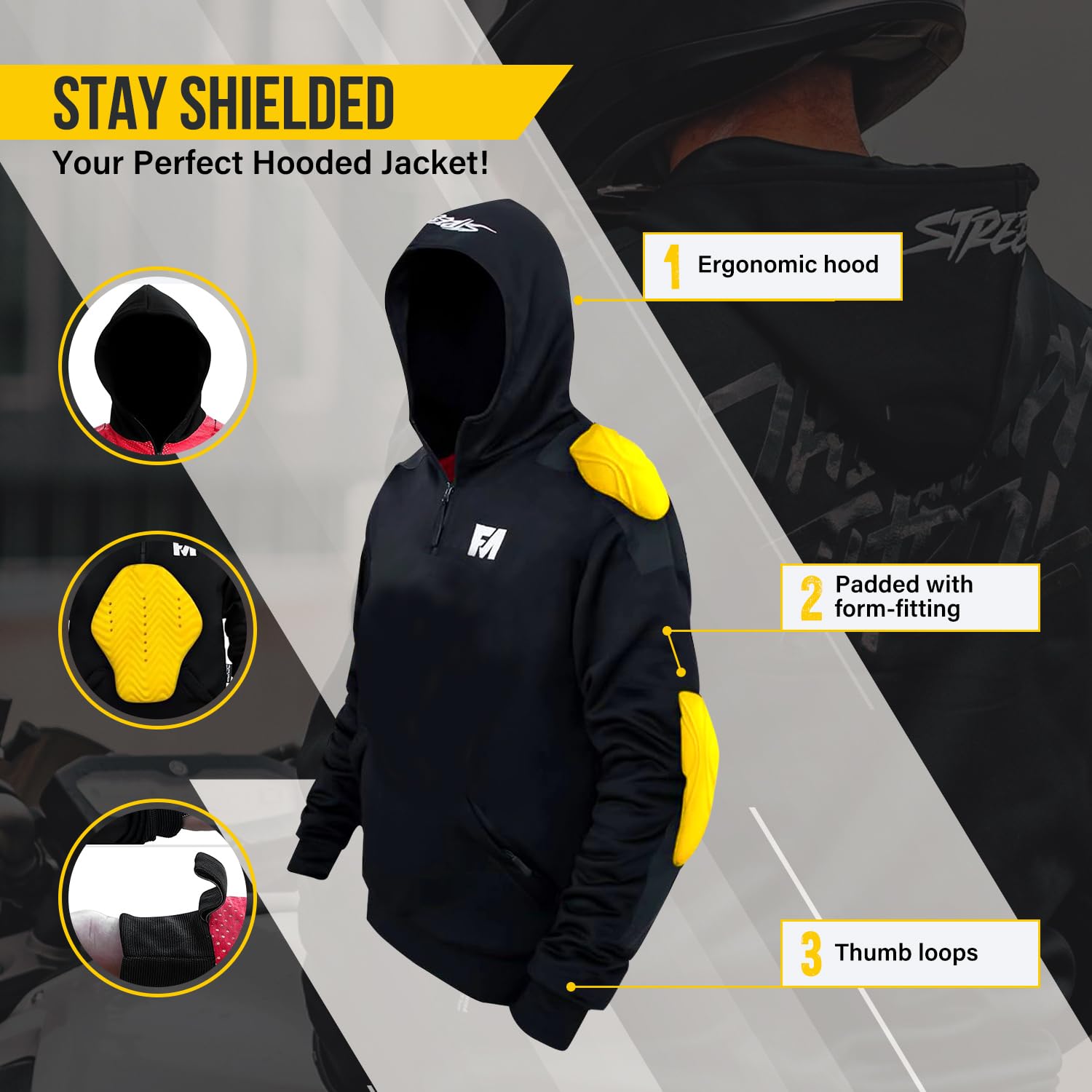 Amazon.com: Firemoto Mens CE Approved Motorcycle Armor