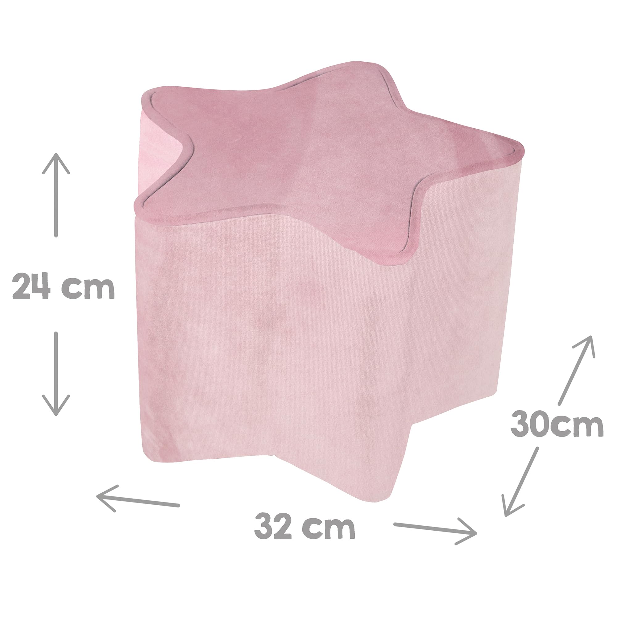 Roba Baumann GmbH Taburete Infantil con Forma de Estrella, Mauve/Rosa