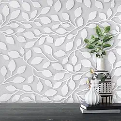 Papel de Parede Adesivo Floral Lavável Flor Adesivo Rolo 5 Metros (Folhas 3D)